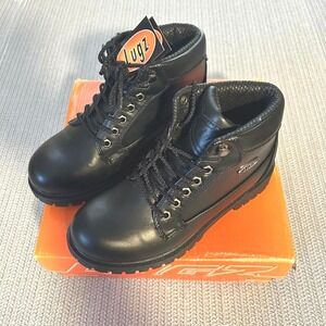 Lugz Mantle Mid Black Slip Resistant Work Boots Womens 7.0 M NEW